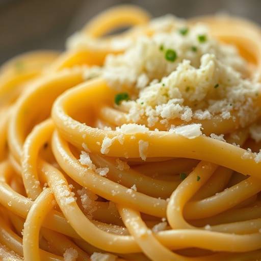 Un piatto di pasta alla carbonara fumante, guarnito con pecorino romano grattugiato